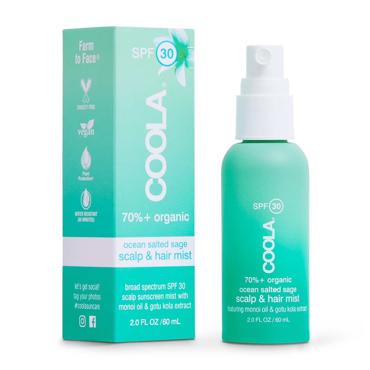 Coola Daily Protection Spf30 Organic Scalp &Amp; Hair Mist 60Ml 1 Den Er En Vannresistent Mist Som Ikke Tynger Håret Og Får Det Ikke Til Å Se Fett Ut. Inneholder Fargebeskyttende Ingredienser, Som Beskytter Farget Hår Fra Å Falme I Solen. Perfekt Til Beskyttelse Av Både Selve Håret, Og For Huden På Hodet Som Også Er Utsatt I Solen. Passer Til Alle For Beskyttelse Av Hår Og Hud På Hodet Mot Og Påvirkning Fra Uv Stråling. Bruksanvisning: Rist Godt Før Bruk. Hold Flasken 10-15 Cm Fra Hodebunnen/Håret Og Spray Målrettet Jevnt Over Hodebunnen, Hårfestet Og/Eller Håret. Fordel Det Utover Med Børste Eller Fingrene Og La Det Tørke.